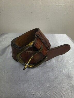 Levi's Brown Leather Belt with Brass Buckle